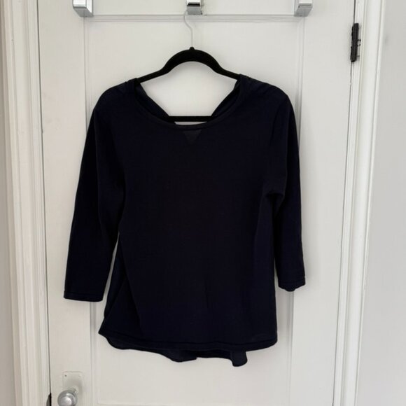 COS Silk & Cotton Navy Blouse Cardigan - Picture 2 of 3